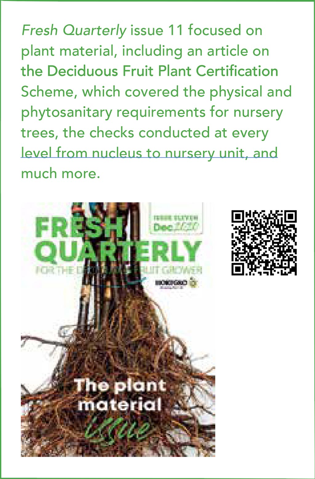 Safj Fresh Quarterly Issue 11 Qr Code
